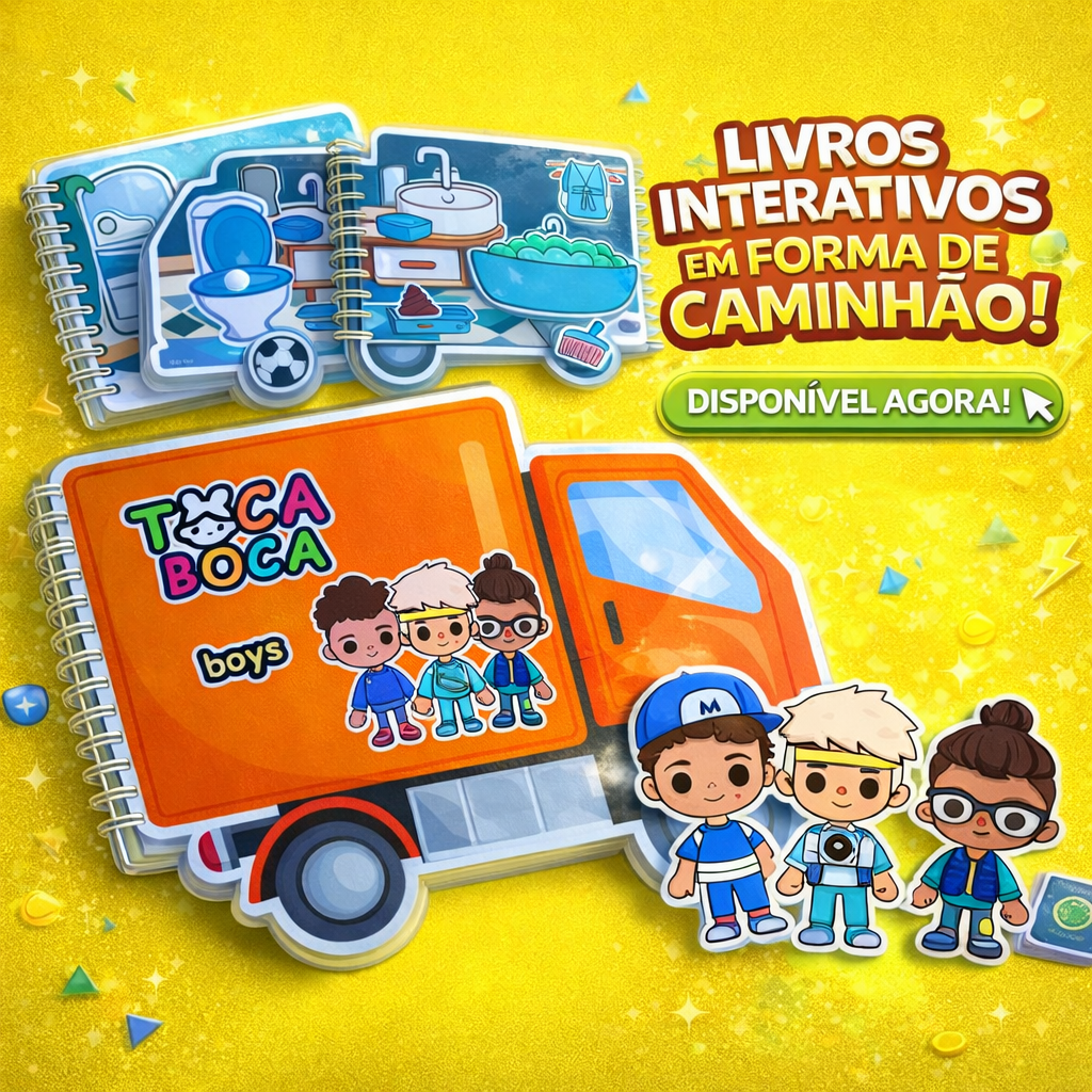 Livro Interativo Toca Boca Boys