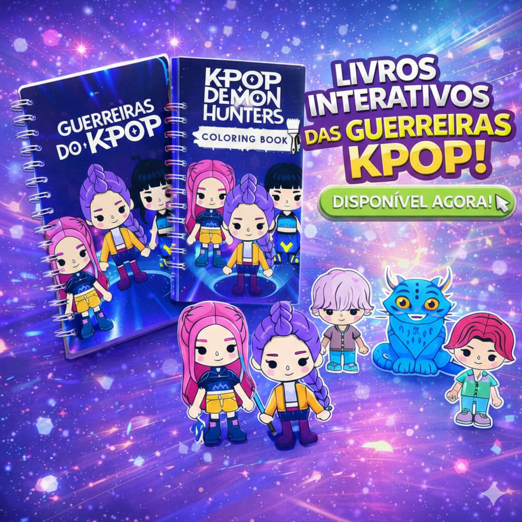 LIVRO INTERATIVO GUERREIRAS DO K-POP E SAJA BOYS