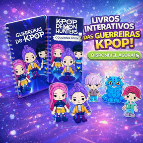 LIVRO INTERATIVO GUERREIRAS DO K-POP E SAJA BOYS